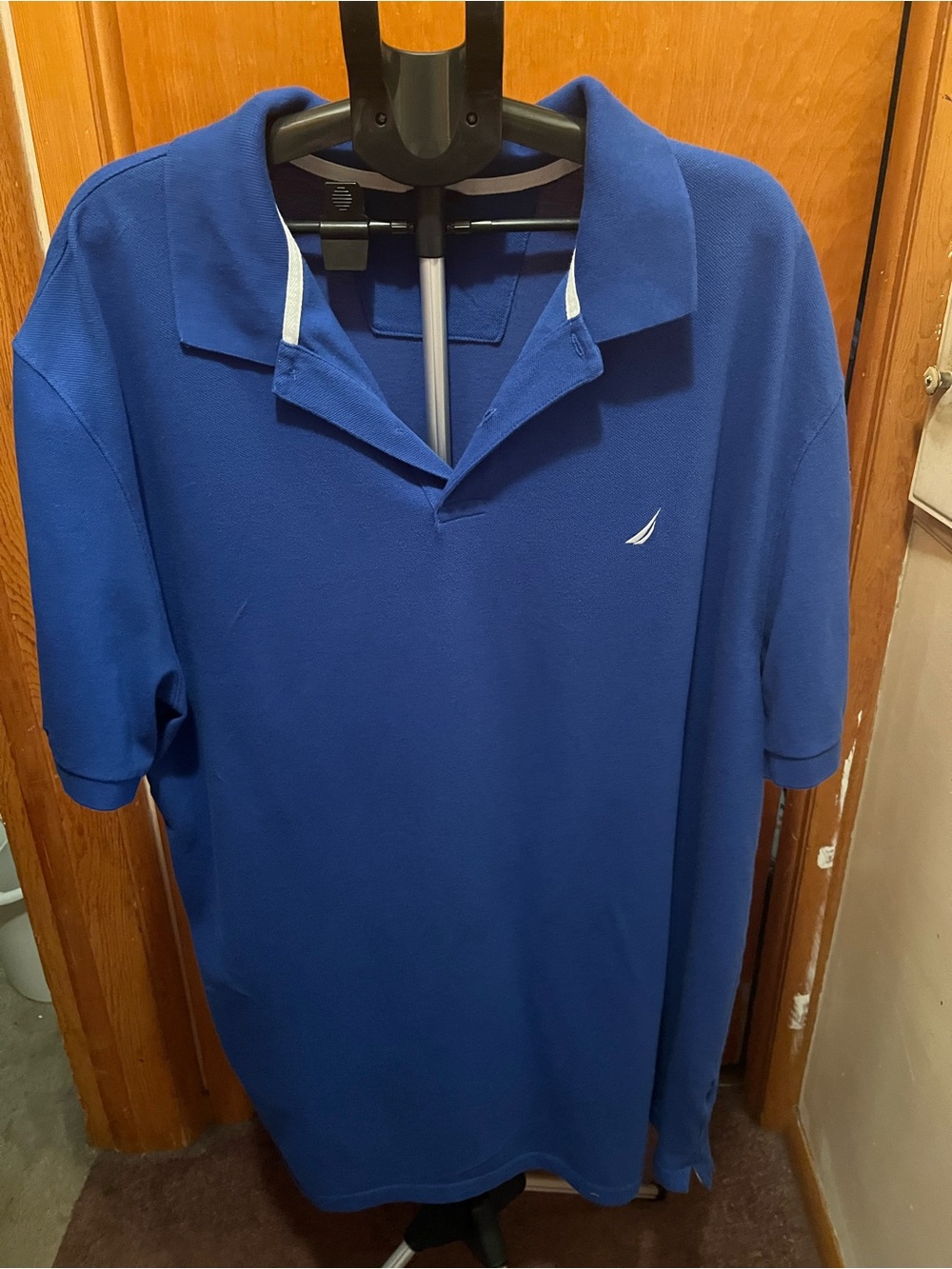 Nautica Men's Blue Polo with Subtle Sail Logo